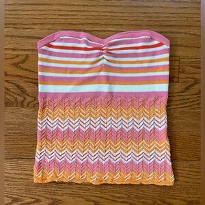 NWT F21 Strapless Crop Top Size M